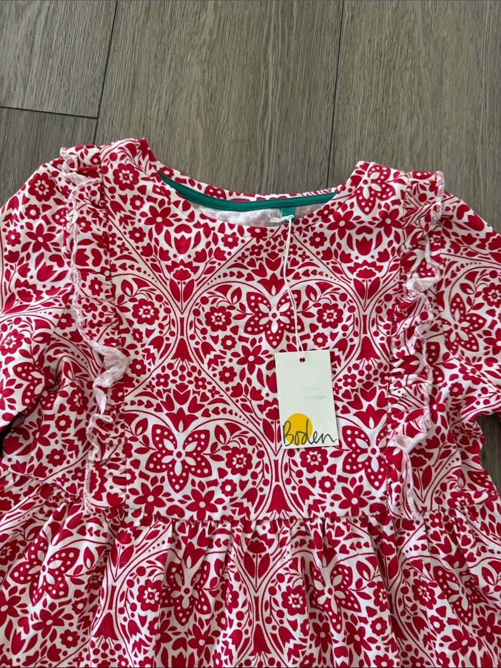 Mini Boden girls long sleeve dress NWT size 9-10 years